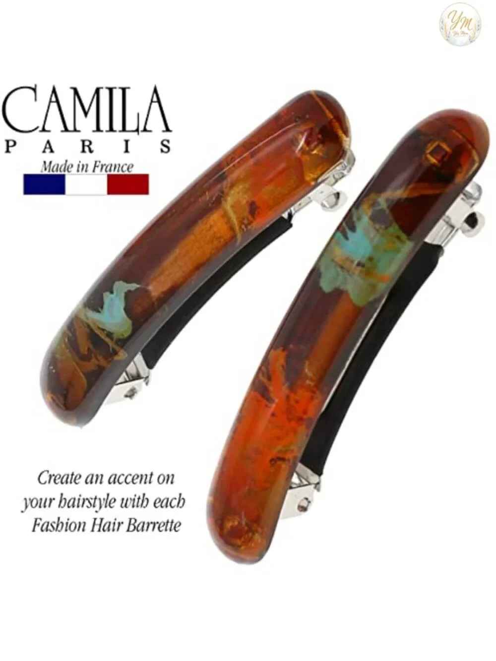 French Hair Barrettes for Women Girls, Cellulose Acetate, Strong Hold Clips
